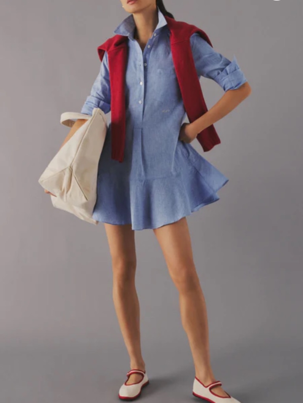Tuckernuck Sky Blue Button-Front Tunic